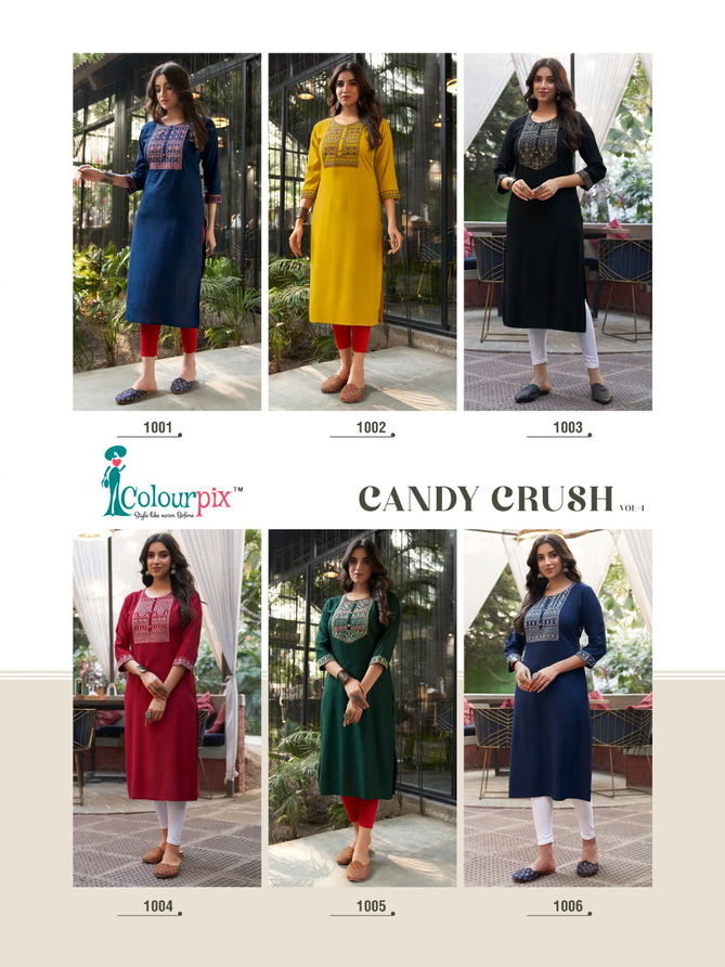 Colourpix Candy Crush V 1 Ethnic Wear Wholesale Designer Kurtis
